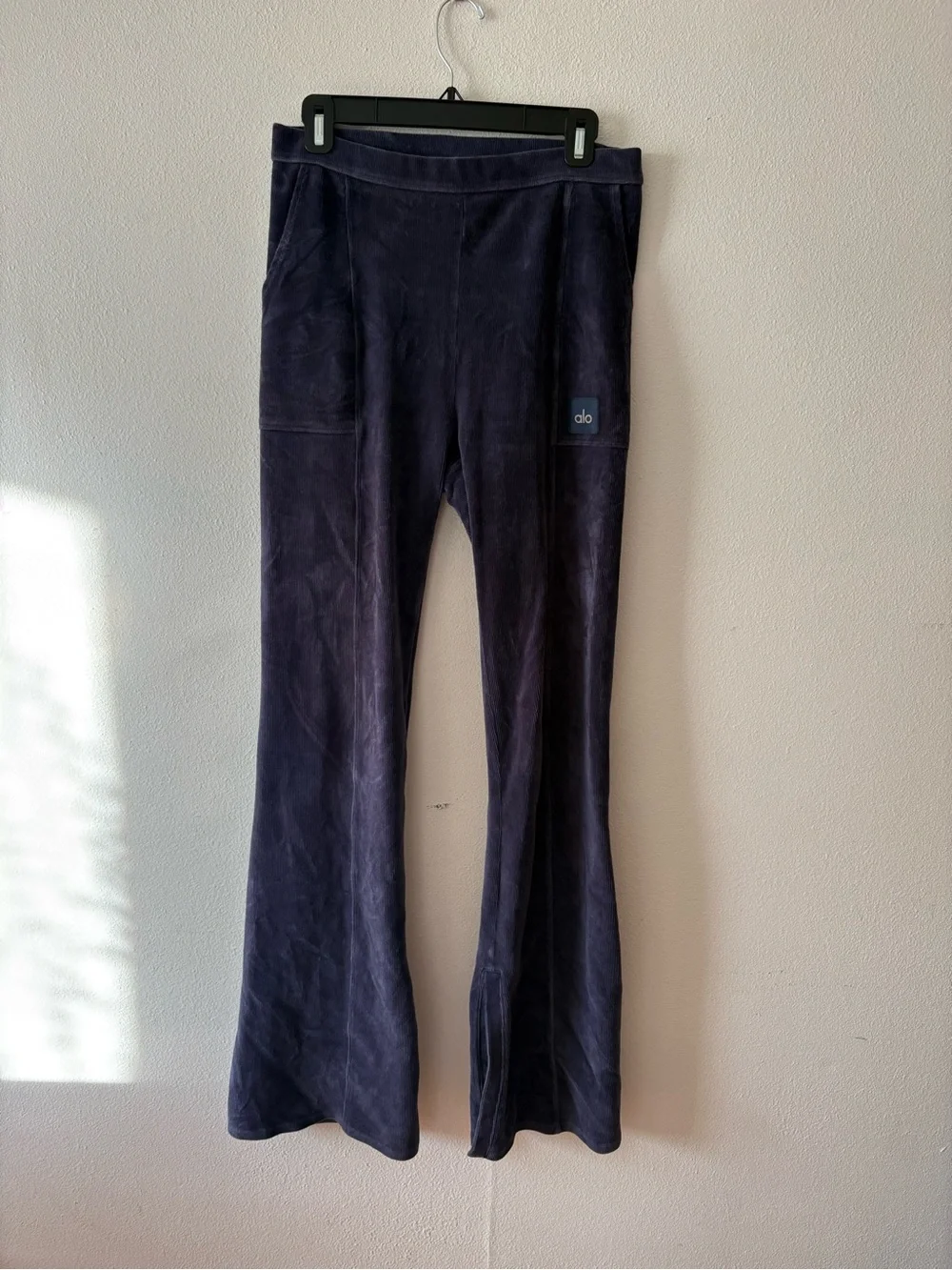 ALO Yoga Women's Boot Cut Corduroy Pants in Navy